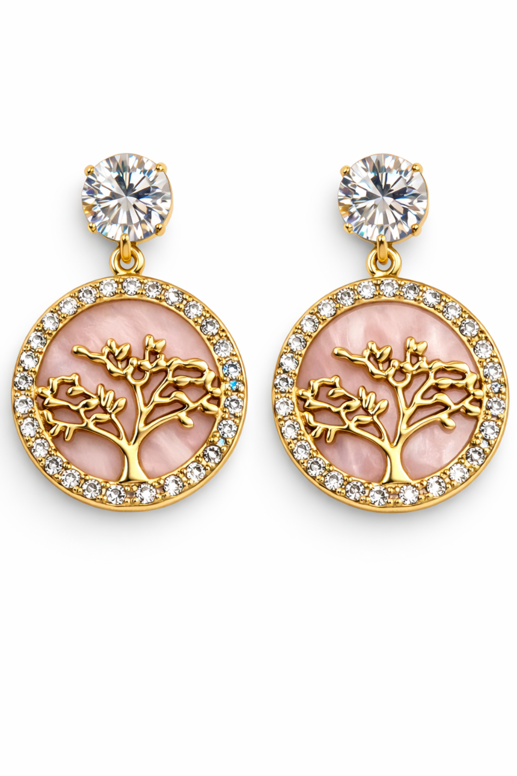 Midnight Aura Tree Drop Earrings