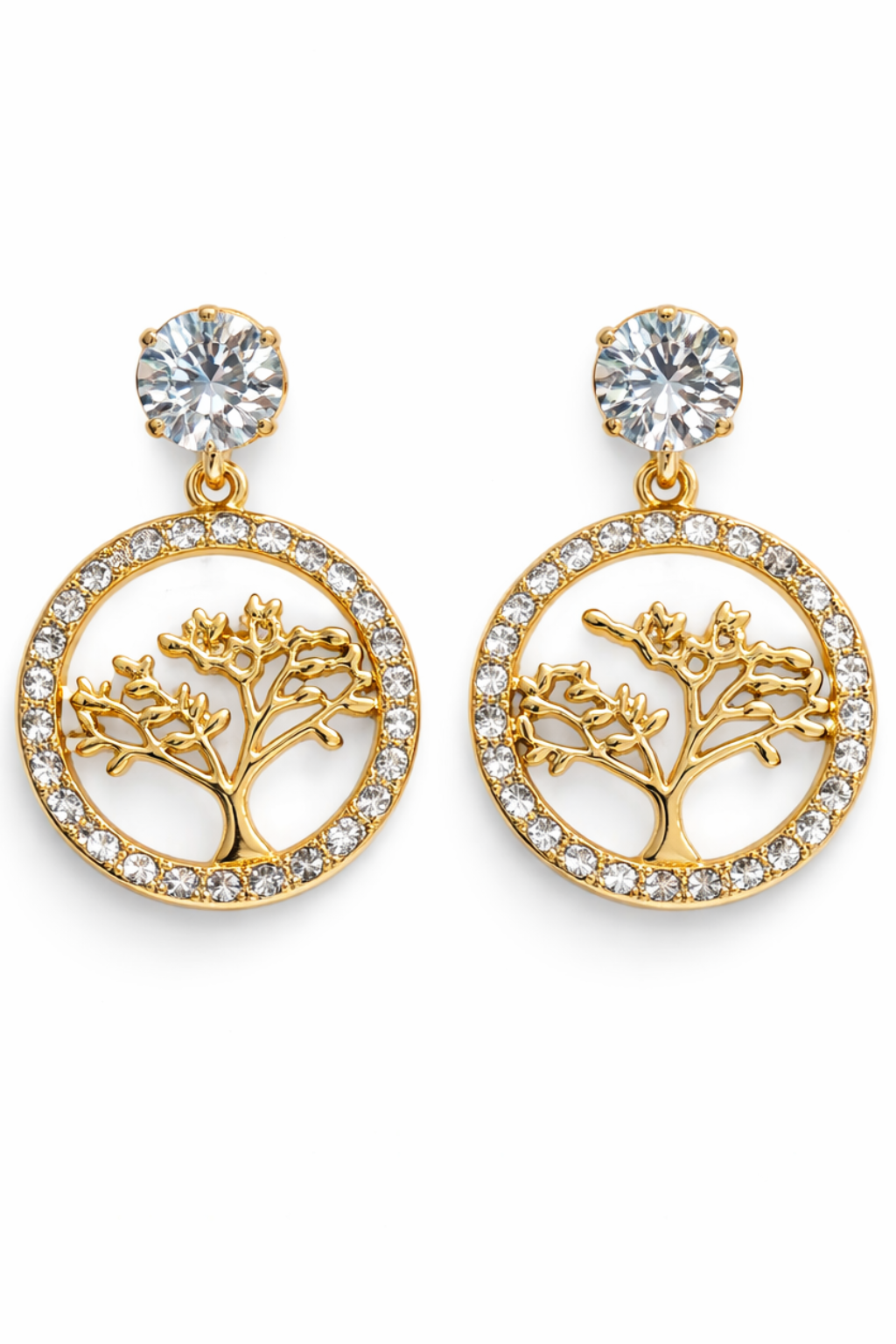 Midnight Aura Tree Drop Earrings