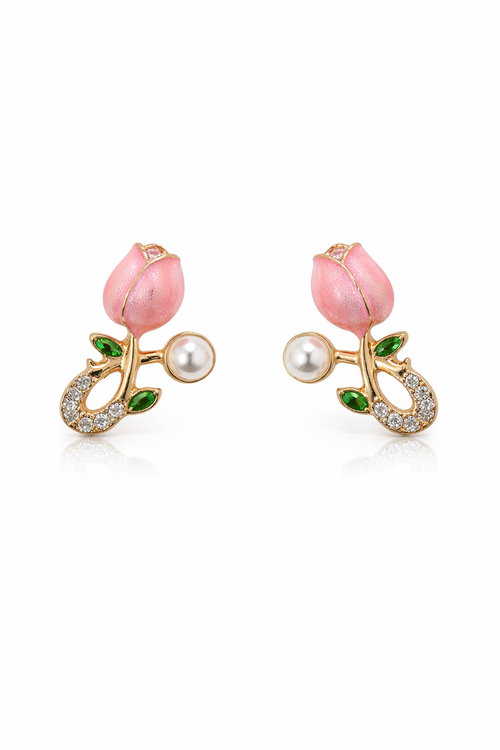 Blush Bloom Pearl Studs