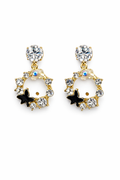 Starlight Butterfly Halo Earrings