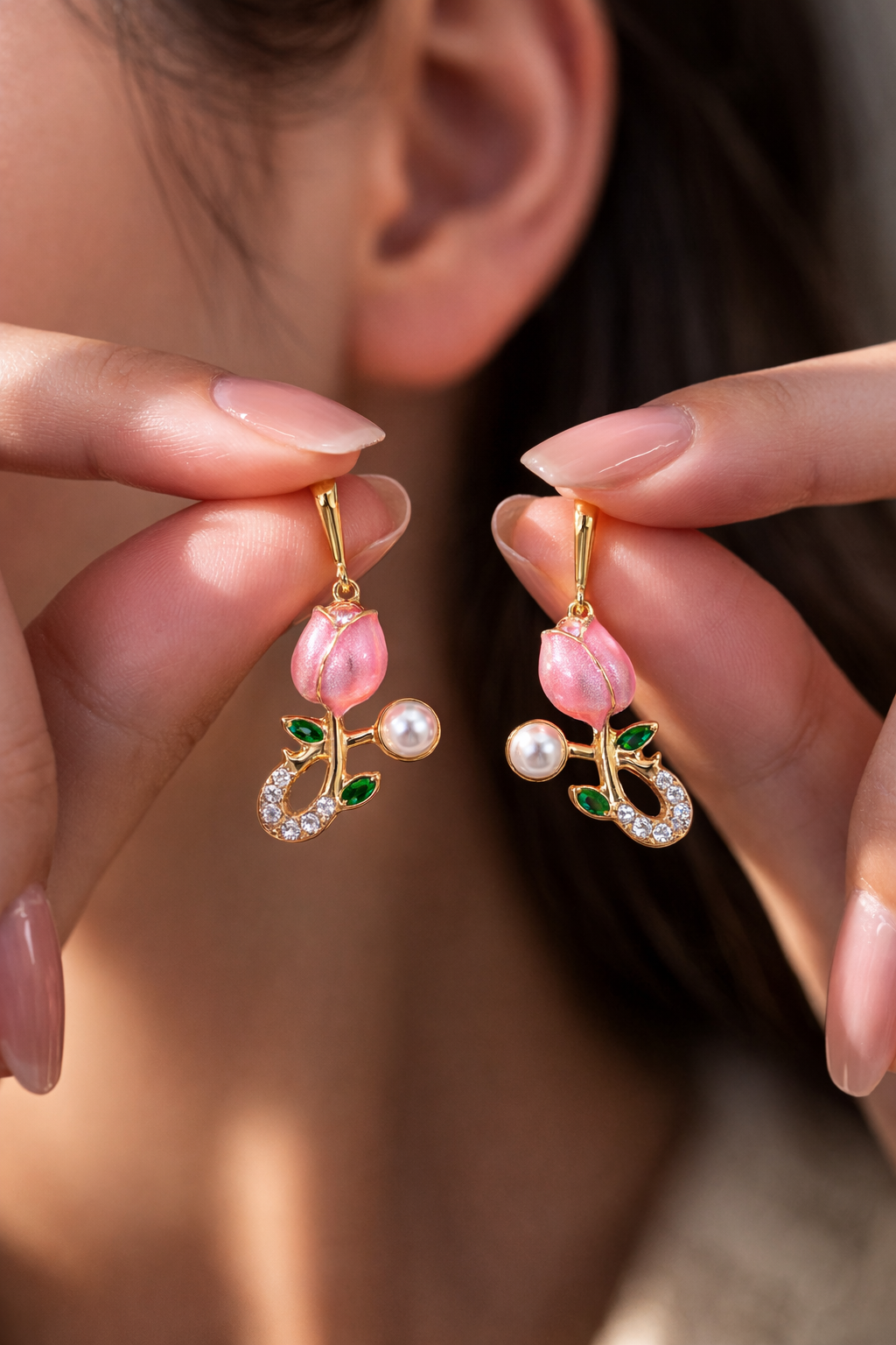 Blush Bloom Pearl Studs